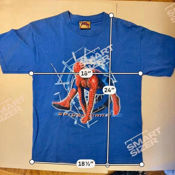 Vintage Spider-Man 2 Movie Shirt 2004 Marvel Blue S Youth XL 18x24 - Picture 5 of 8